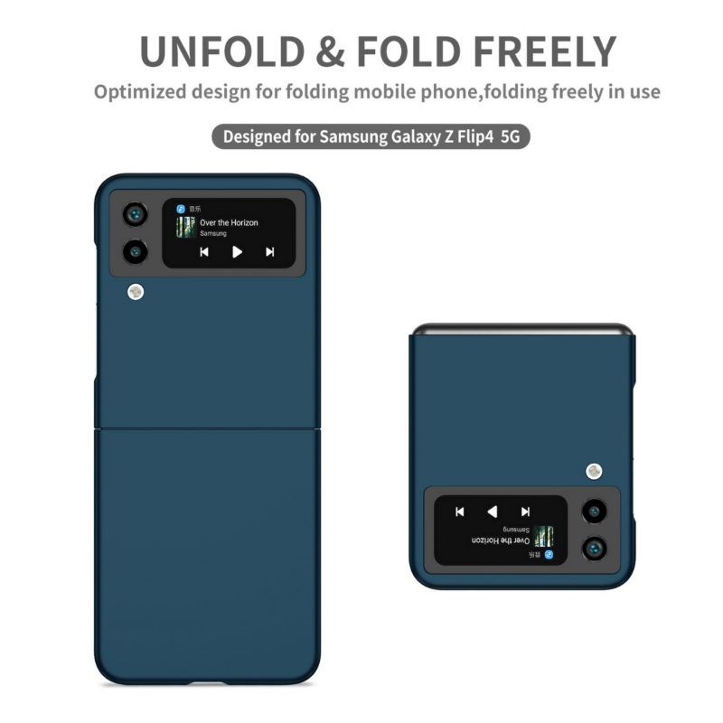 Foto 2 pulgar | Funda Metalizada De Tpu Azul Para Galaxy Z Flip 4 5g - Venta Internacional.
