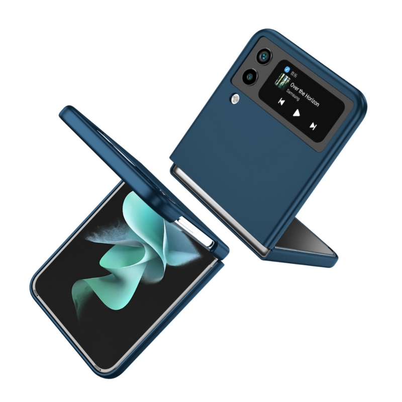 Foto 2 | Funda Metalizada De Tpu Azul Para Galaxy Z Flip 4 5g - Venta Internacional.