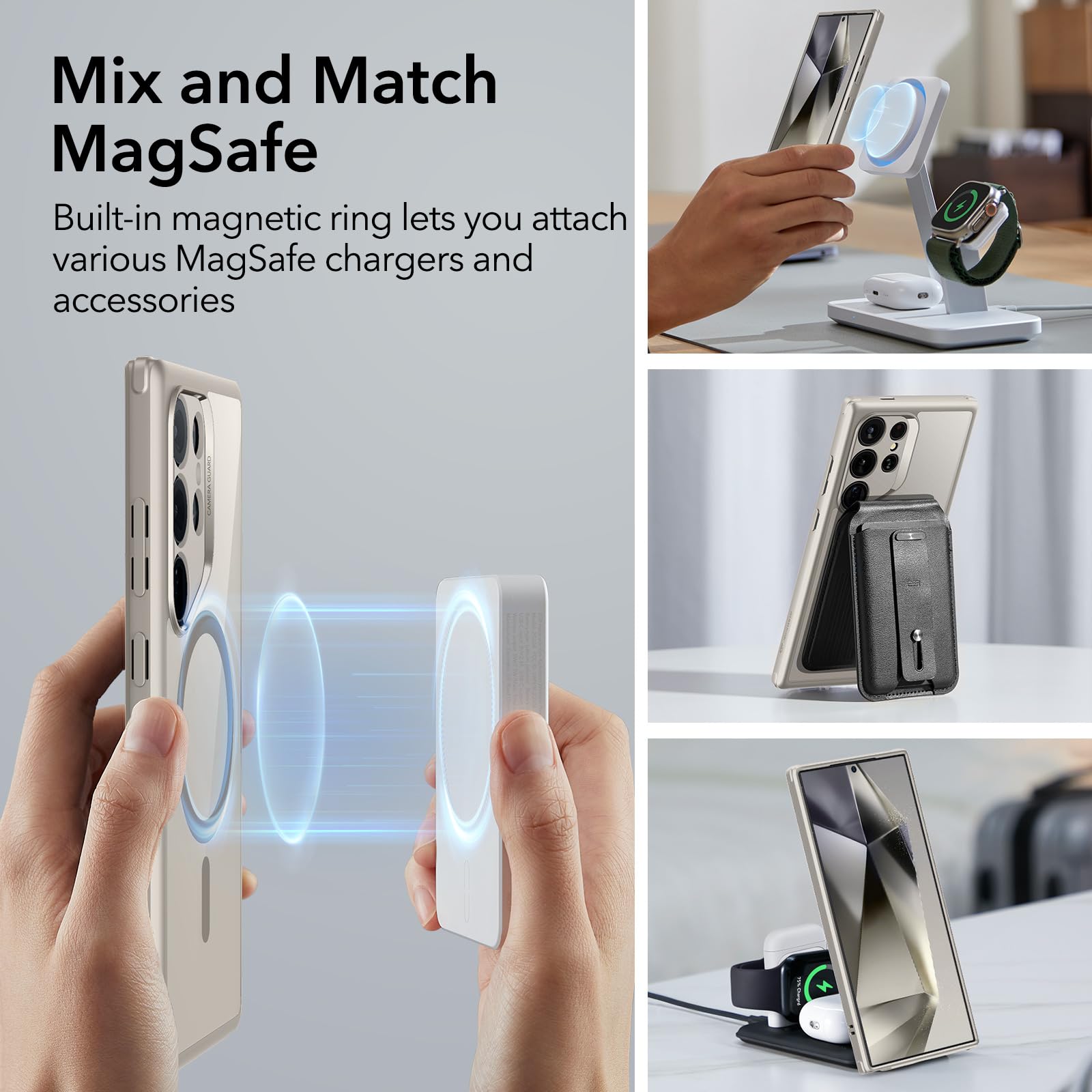 Foto 5 pulgar | Funda Esr Para Samsung Galaxy S24 Ultra Con Magsafe Yellow Resistant - Venta Internacional.