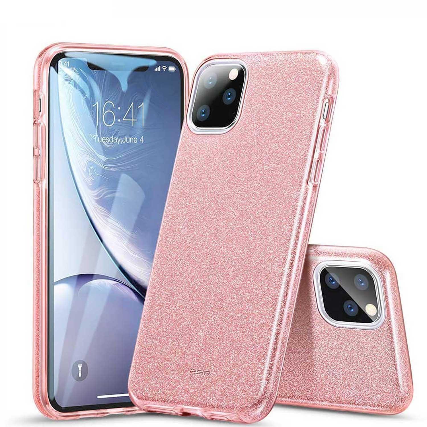 Funda Esr Glitter Brillos para iPhone 11 Pro color Rosa