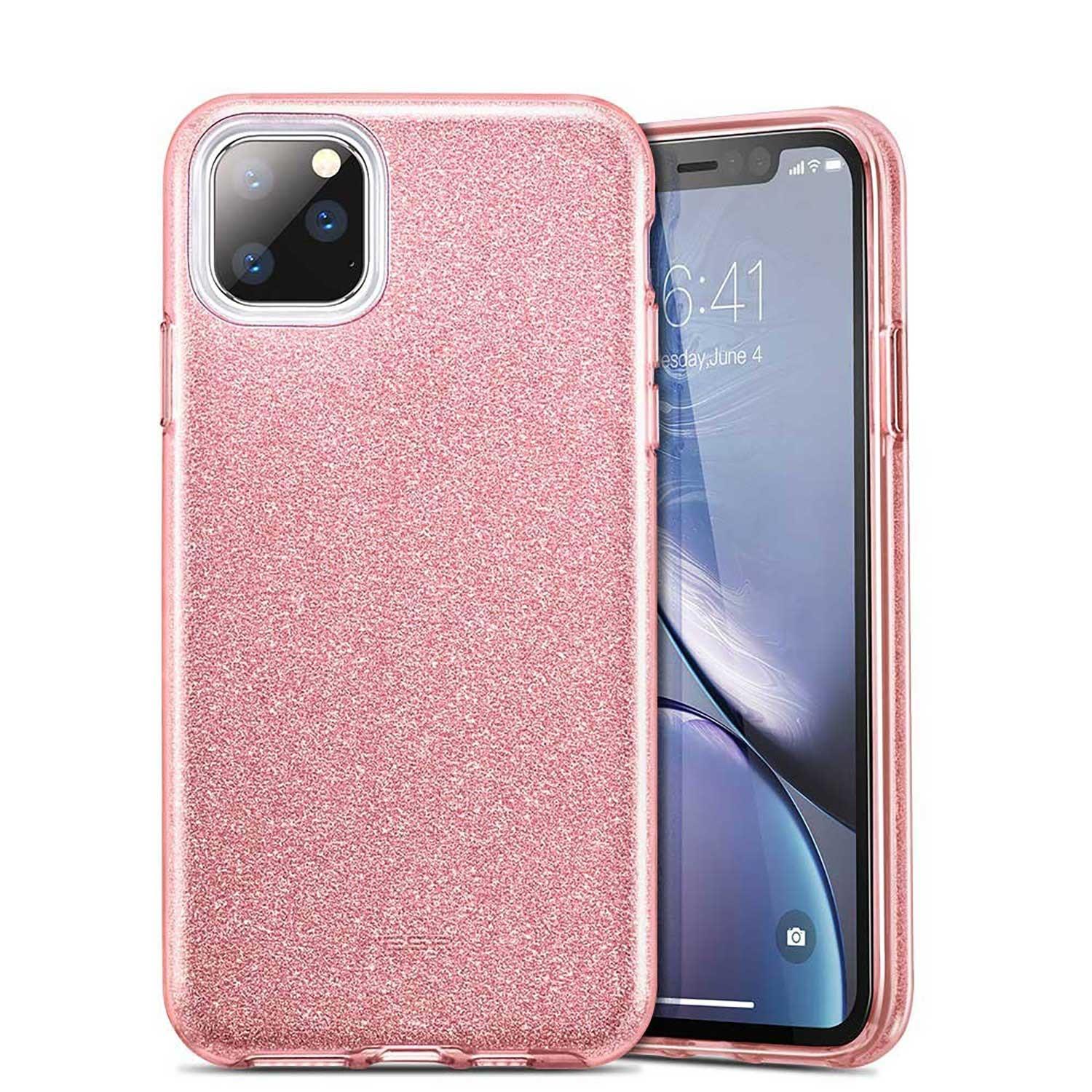 Foto 3 pulgar | Funda Esr Glitter Brillos para iPhone 11 Pro color Rosa