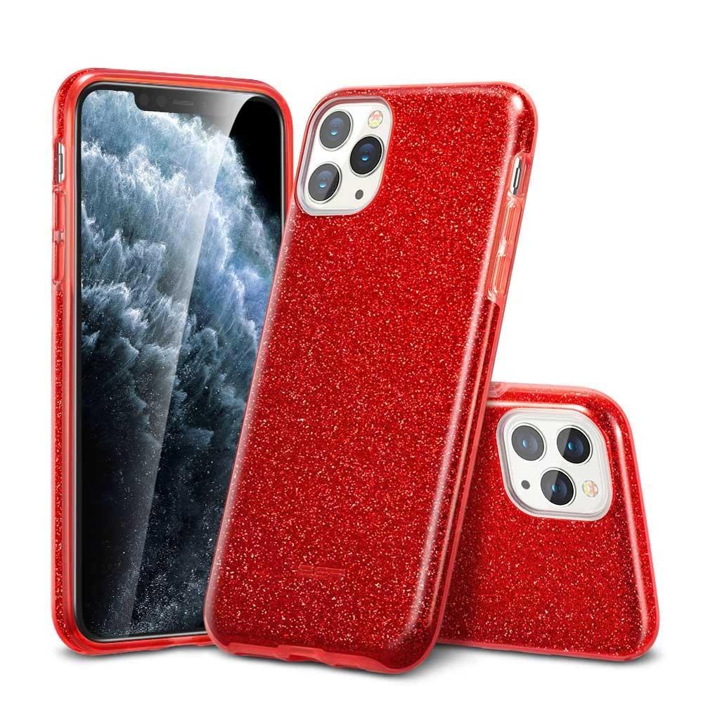 Funda Esr Glitter Brillos para iPhone 11 Pro color Rojo