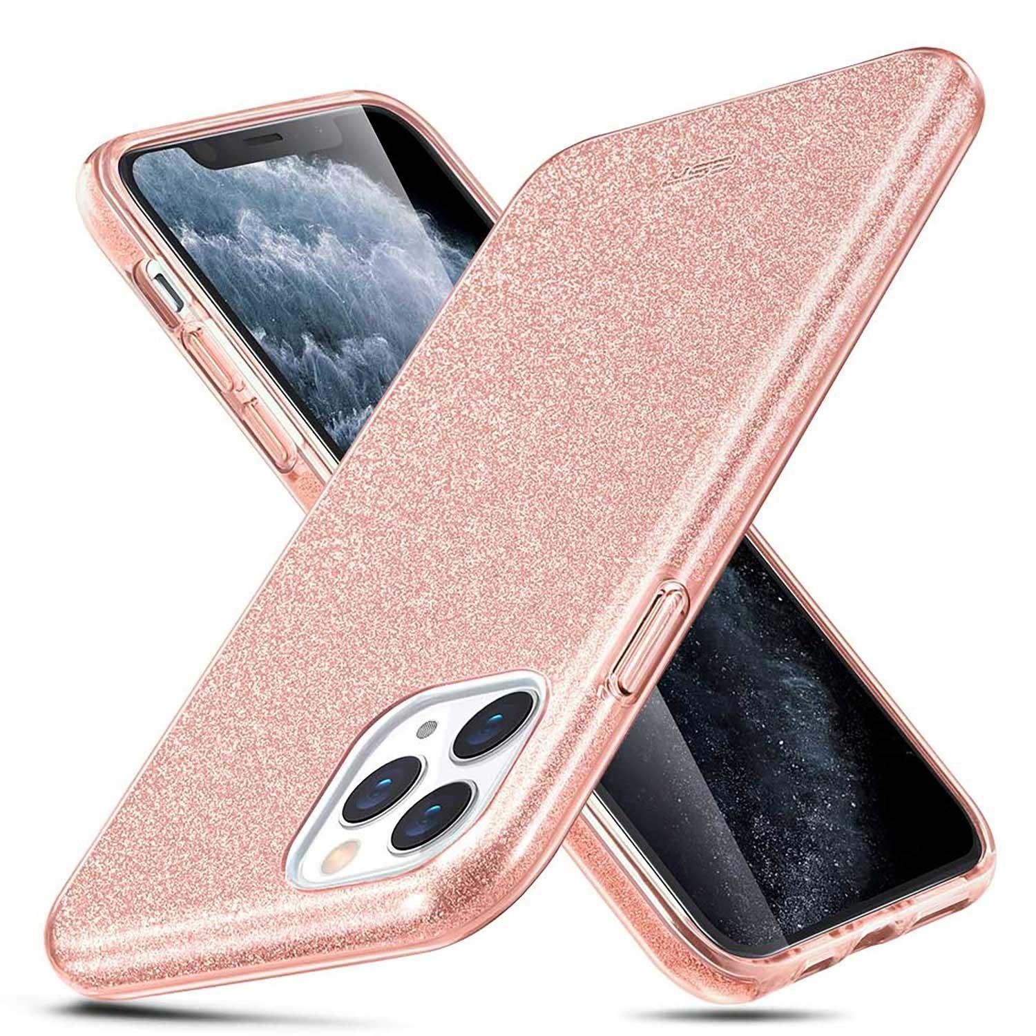 Funda Esr Glitter Brillos para iPhone 11 Pro color Coral