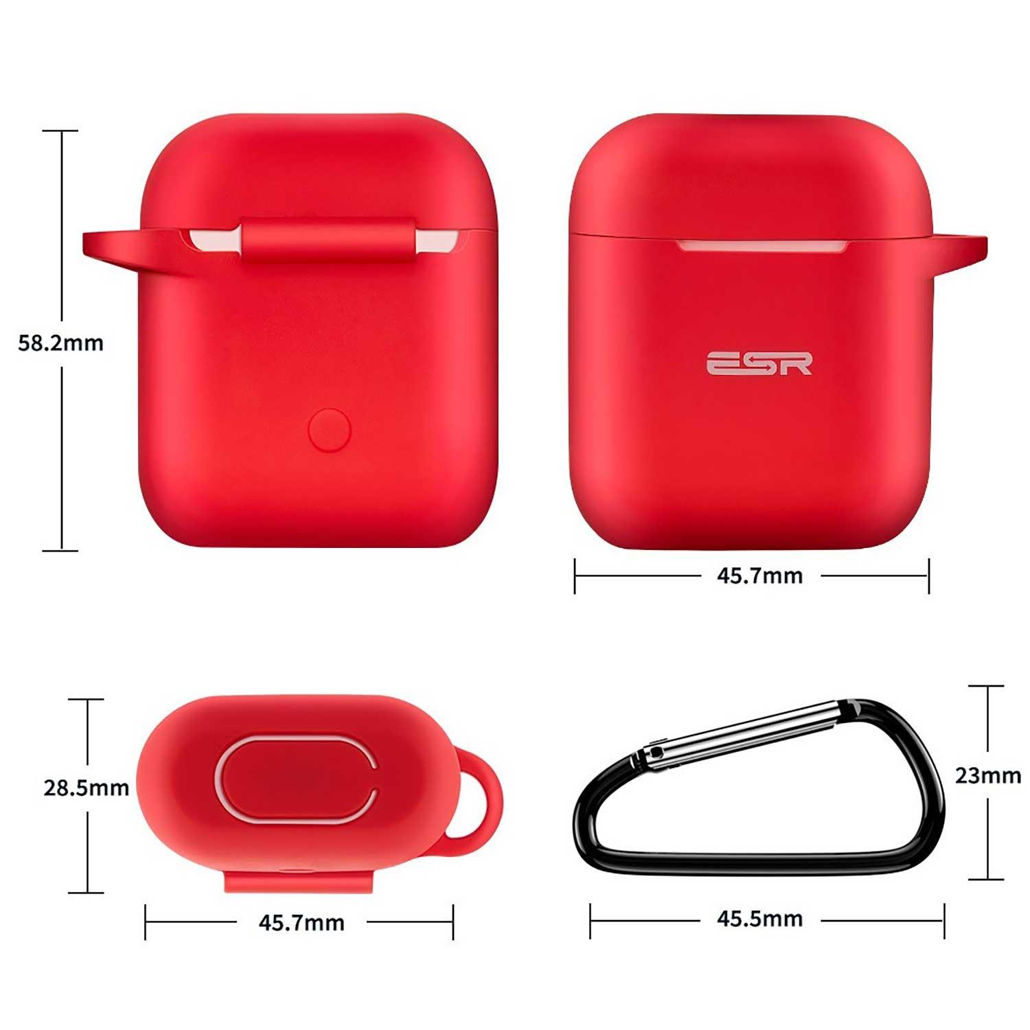 Foto 3 pulgar | Funda Esr Bounce para Airpods 1 y 2 color Rojo