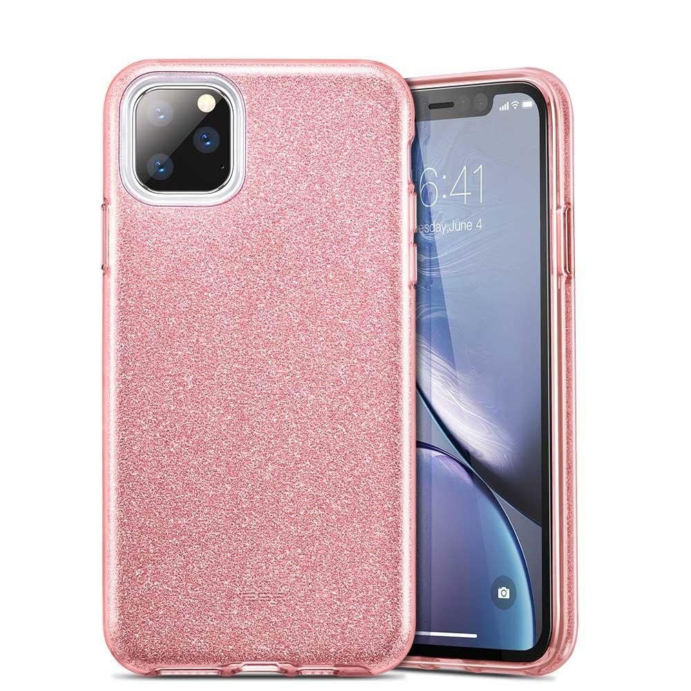 Foto 4 pulgar | Funda Esr Glitter Brillos para iPhone 11 Pro Max Rosa