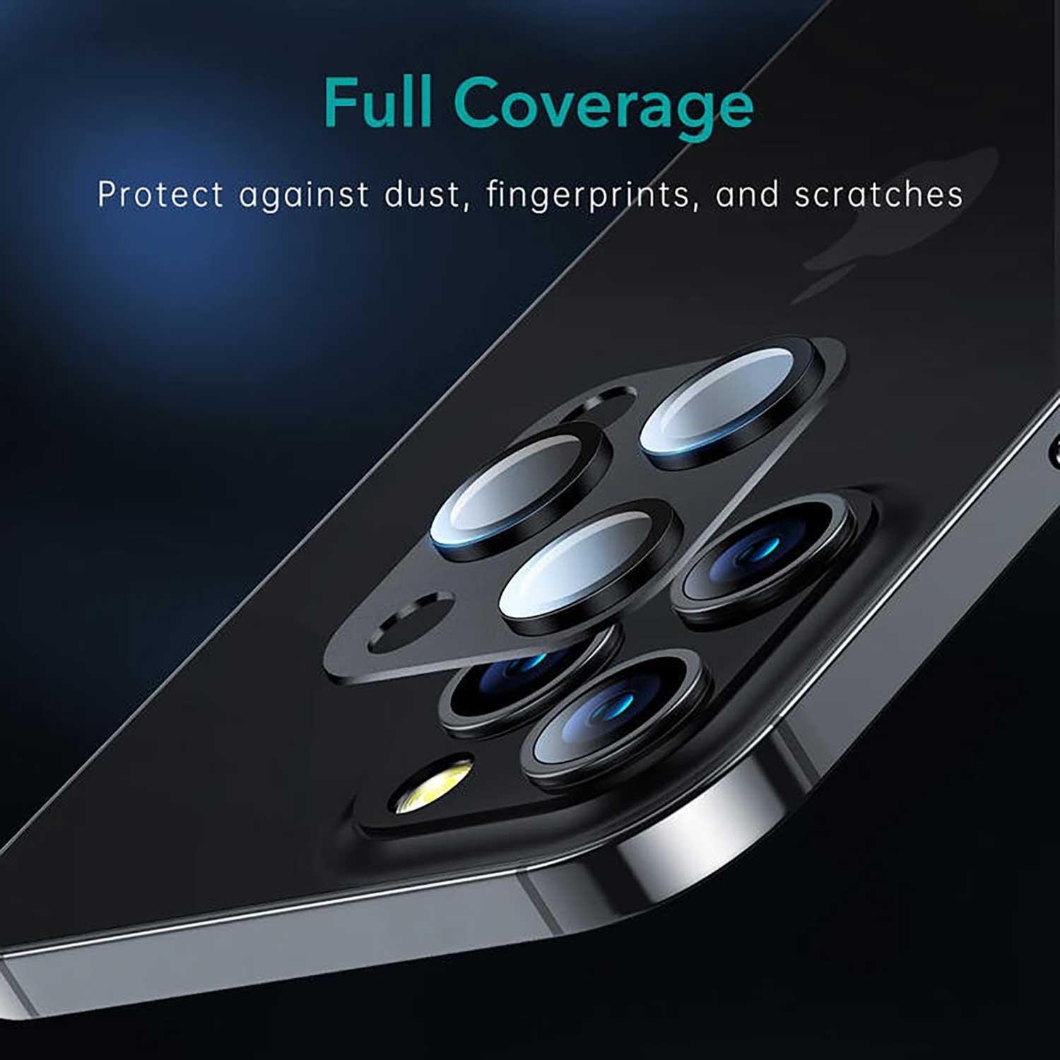 Foto 4 pulgar | Mica de Vidrio Esr color Negro para iPhone 12 Pro 2 Piezas Protectora de Cámara