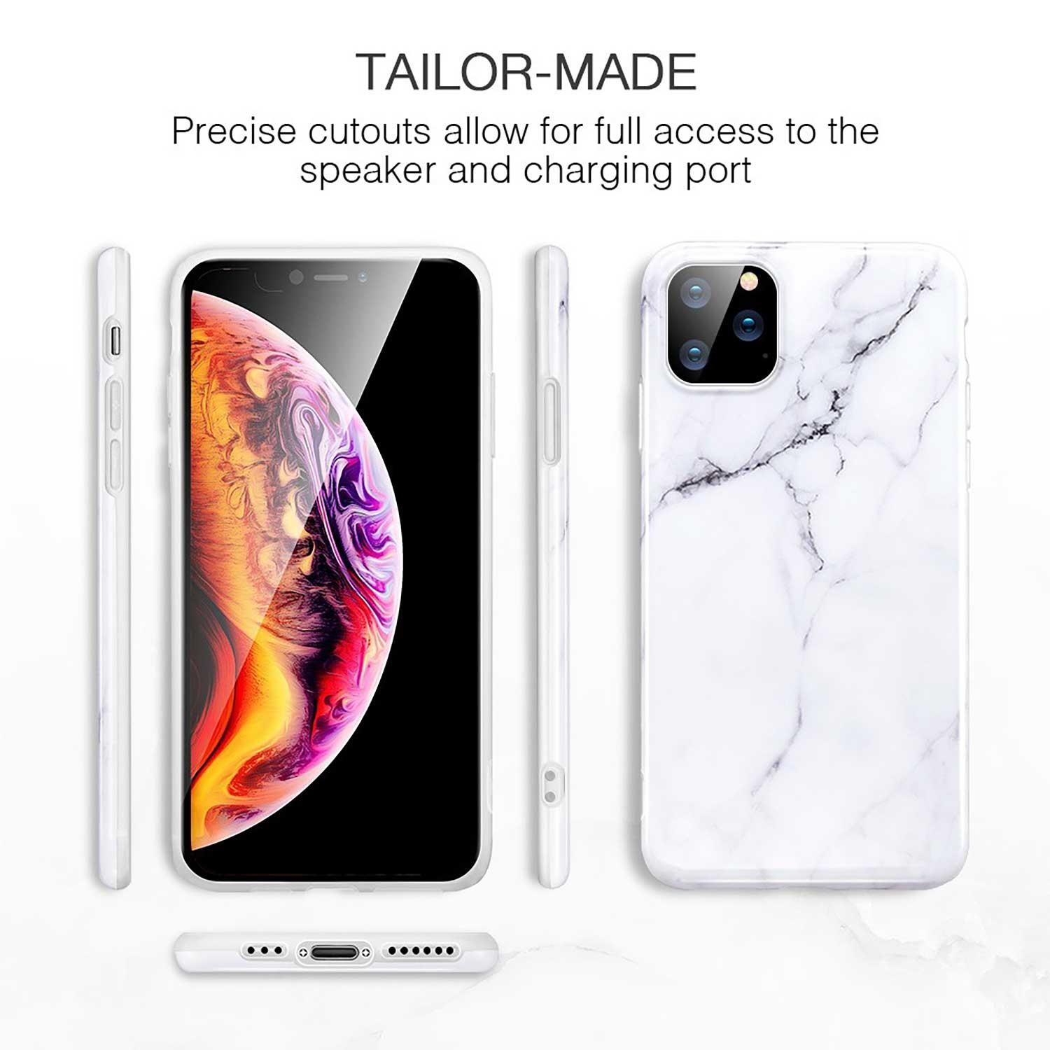 Foto 4 pulgar | Funda Esr Serie Mármol para iPhone 11 Pro color Blanco