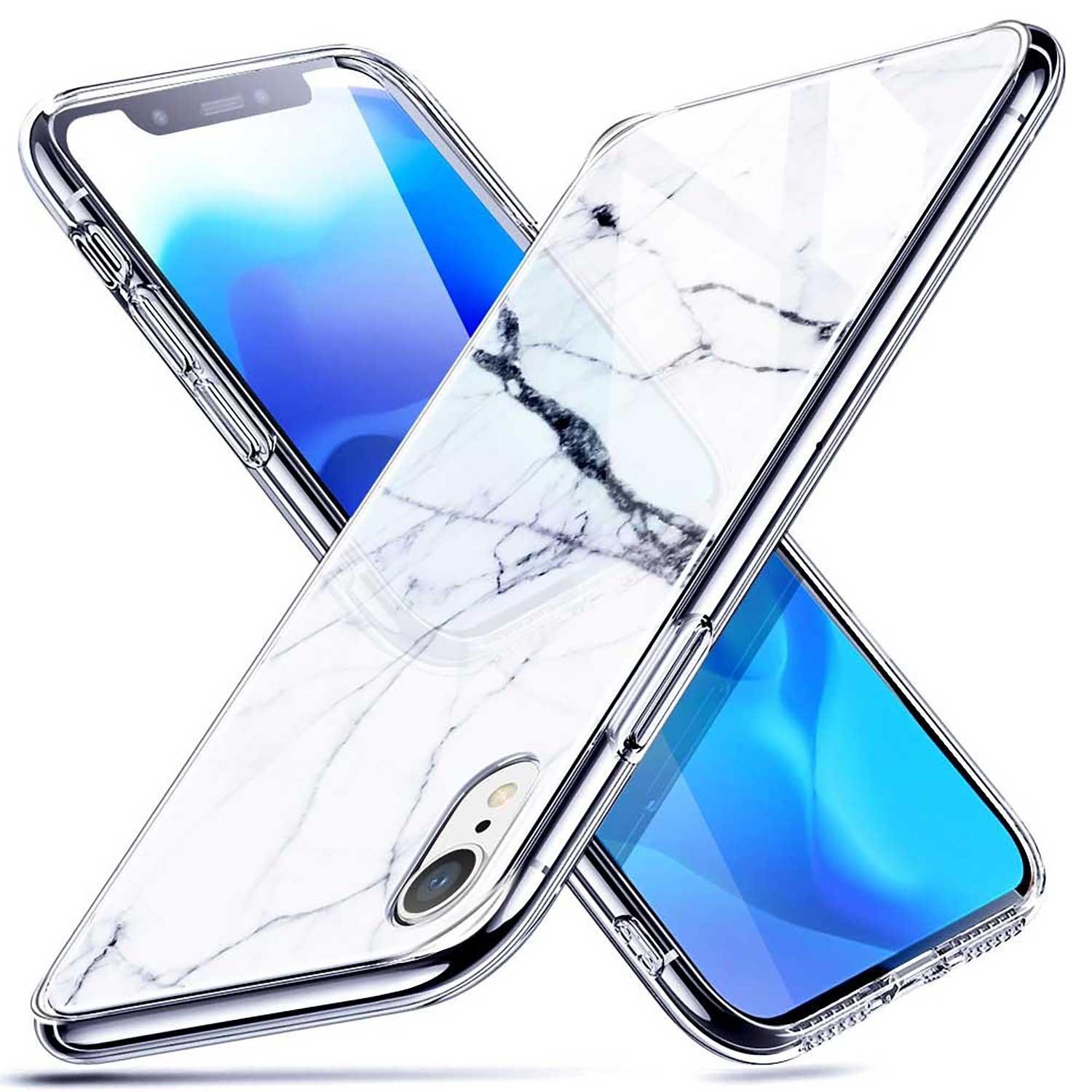 Foto 3 pulgar | Funda Esr Mimic Cristal para iPhone Xr de Mármol color Blanco