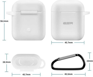 Foto 2 | Funda Esr Bounce Silicon para Airpods 1 y 2 color Blanco
