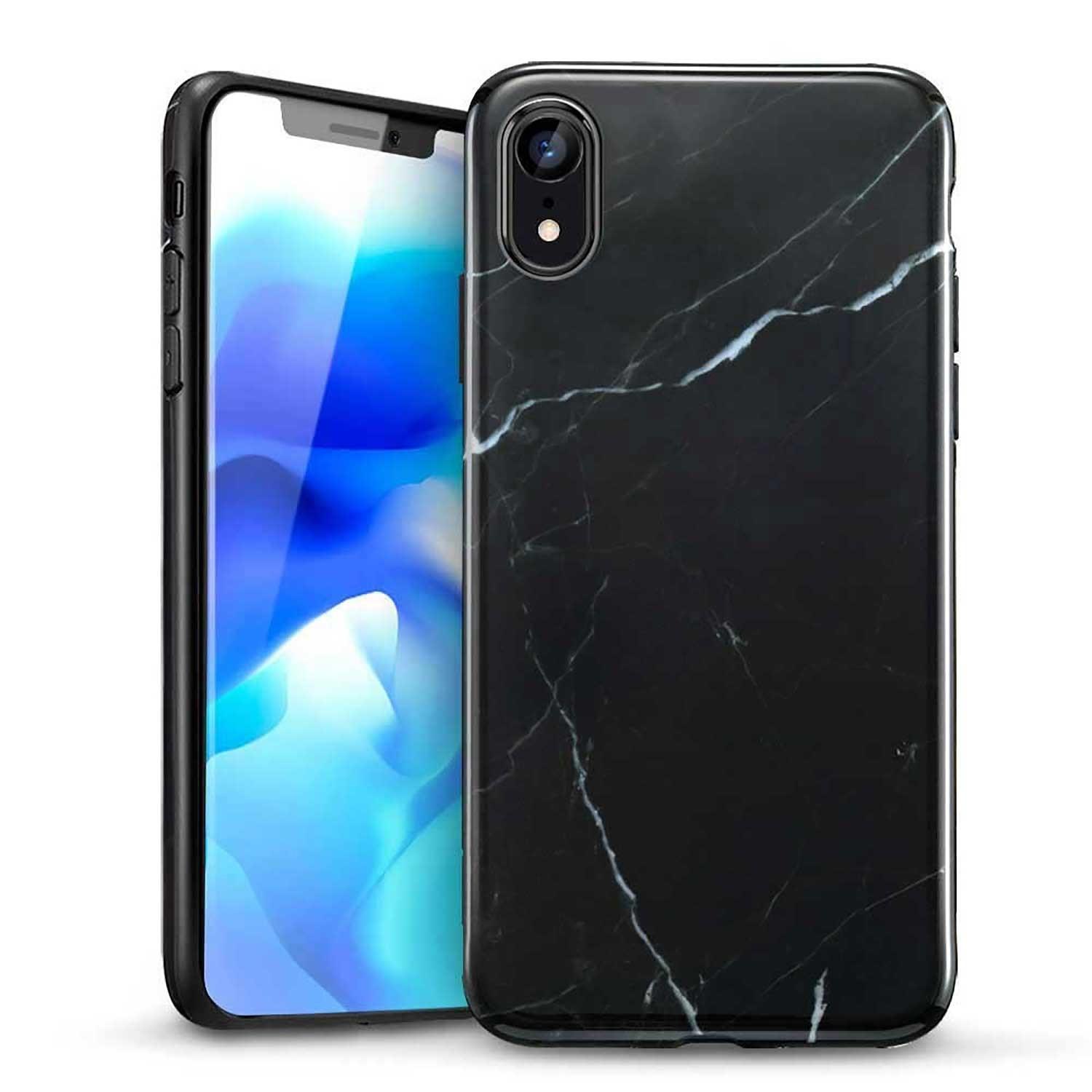 Funda Esr Mármol para iPhone Xr color Negro