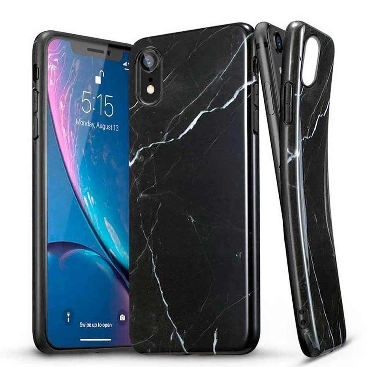 Foto 3 pulgar | Funda Esr Mármol para iPhone Xr color Negro