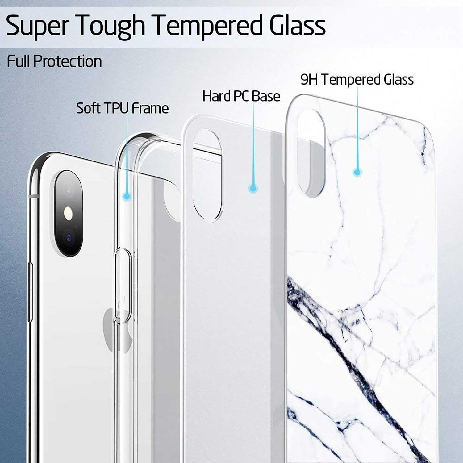 Foto 3 pulgar | Funda Esr Mimic para iPhone X y Xs Cristal Mármol color Blanco