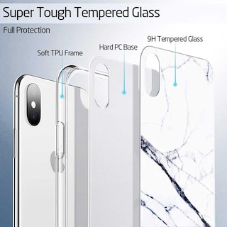 Foto 2 | Funda Esr Mimic para iPhone X y Xs Cristal Mármol color Blanco
