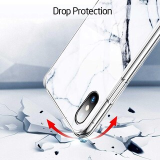 Foto 3 | Funda Esr Mimic para iPhone X y Xs Cristal Mármol color Blanco