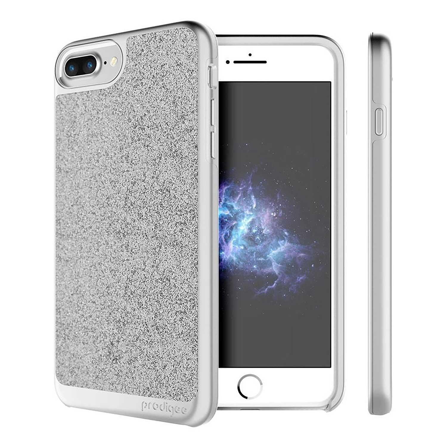 Funda Prodigee Sparkle color Platado para iPhone 8 Plus y 7 Plus