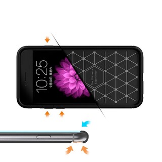 Foto 2 | Funda Premium Fibra De Carbono Para iPhone 6 Plus 6s Plus Suave Flexible color Negro