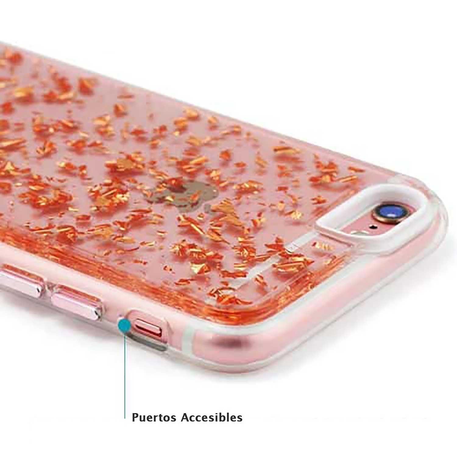 Foto 4 pulgar | Funda Prodigee Scene color Transparente Rose Gold para iPhone 6 Plus