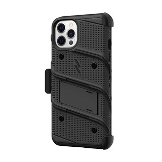 Foto 3 | Funda Zizo Bolt para iPhone 13 Pro Max color Negro con Clip y Mica de Pantalla