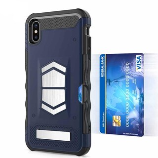 Foto 2 | Funda Zizo Electro para iPhone XS Max color Azul con Mica Cristal