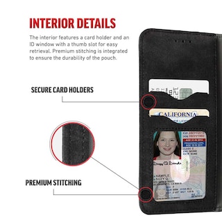 Foto 3 | Funda Zizo Wallet Cartera para iPhone Xs/ X color Negro