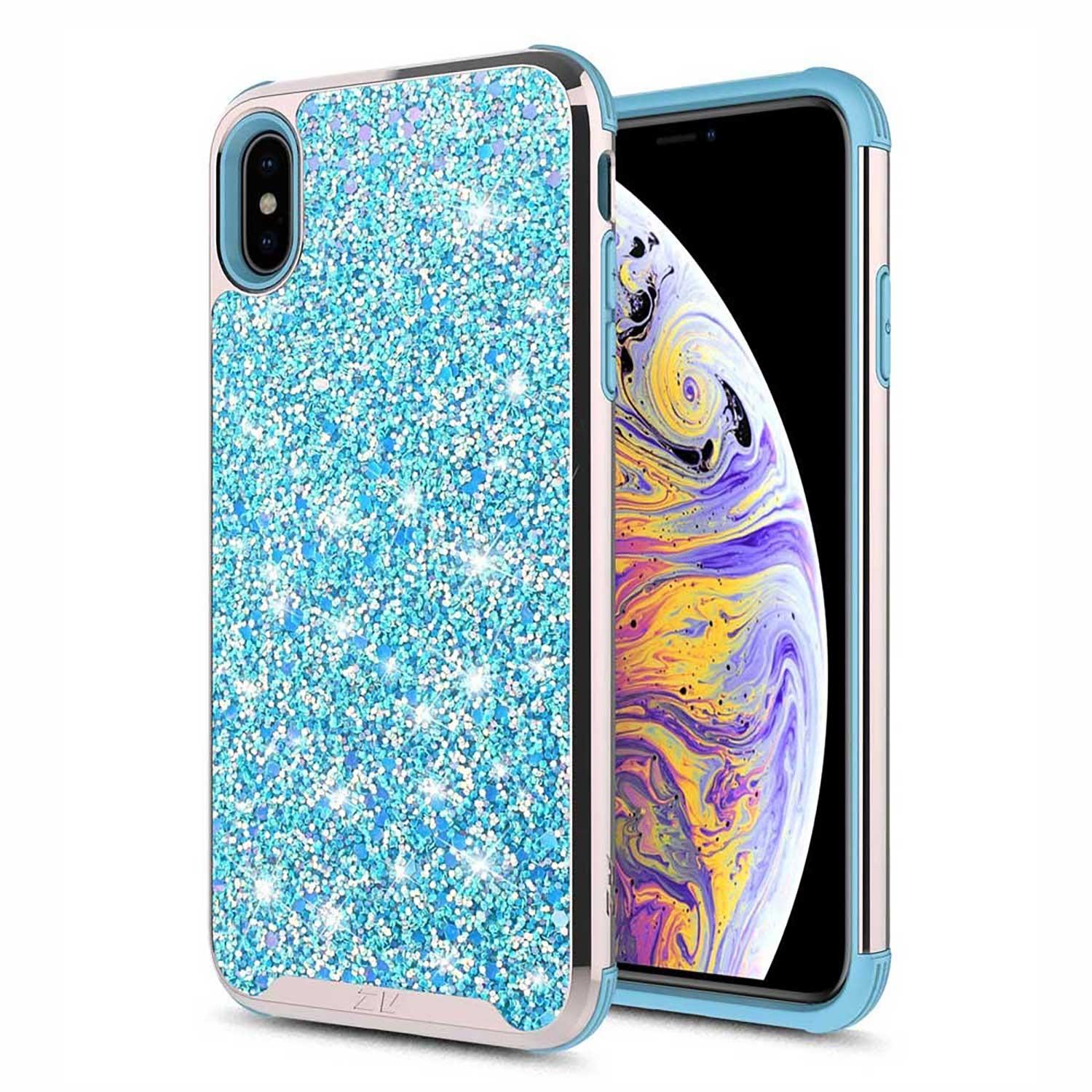 Foto 2 pulgar | Funda Zizo Diamond para iPhone Xs Max color Azul