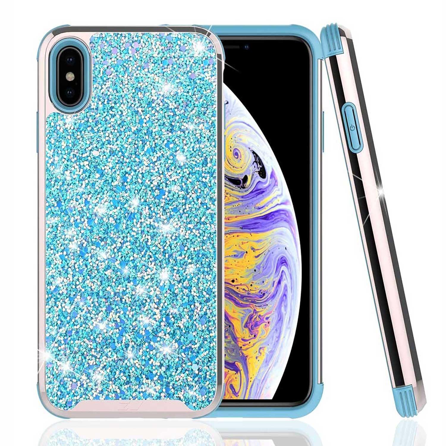 Foto 4 pulgar | Funda Zizo Diamond para iPhone Xs Max color Azul