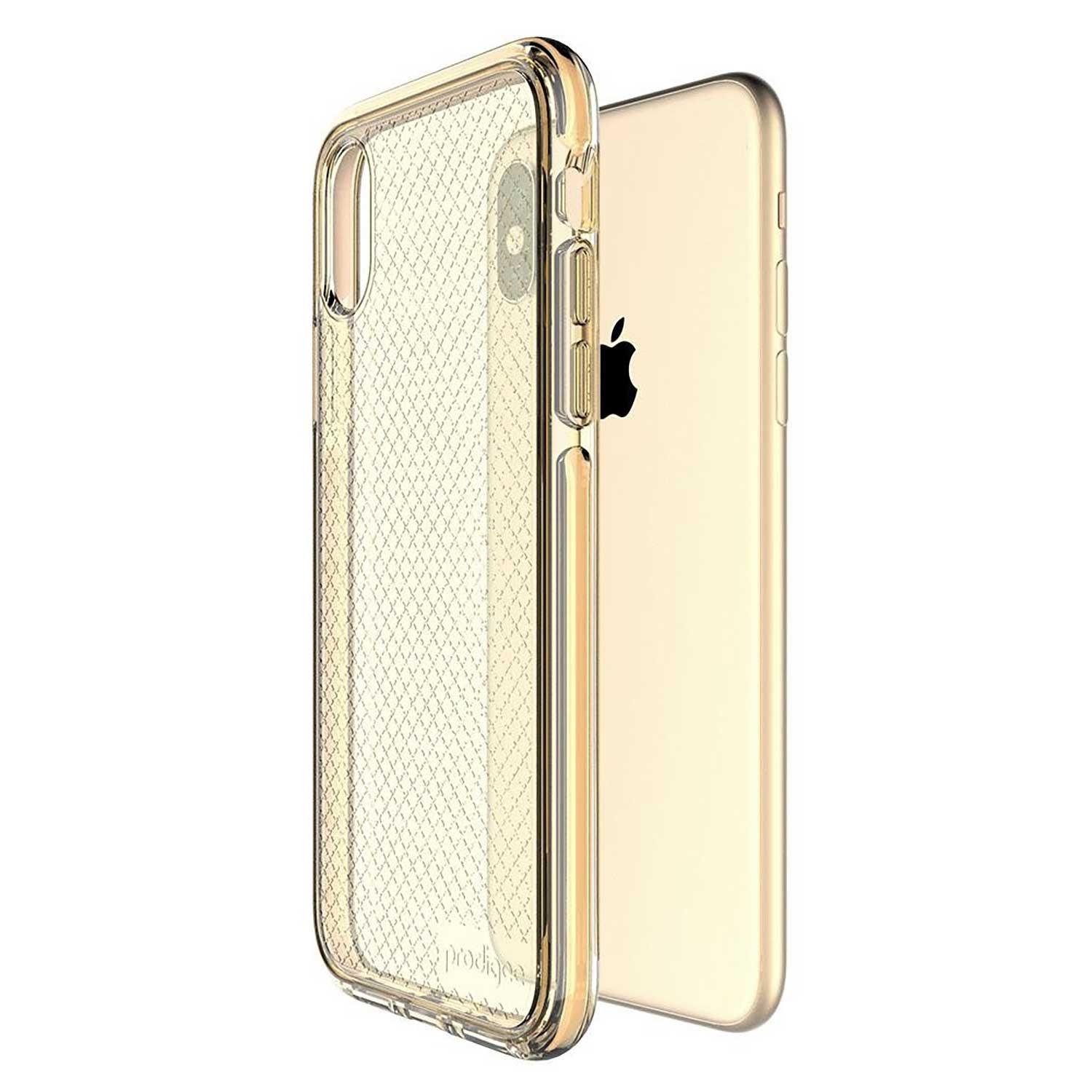 Funda Prodigee Safetee para iPhone X y Xs Dorado