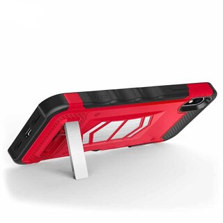 Foto 2 | Funda Zizo Electro para iPhone Xs Max color Rojo con Mica de Cristal