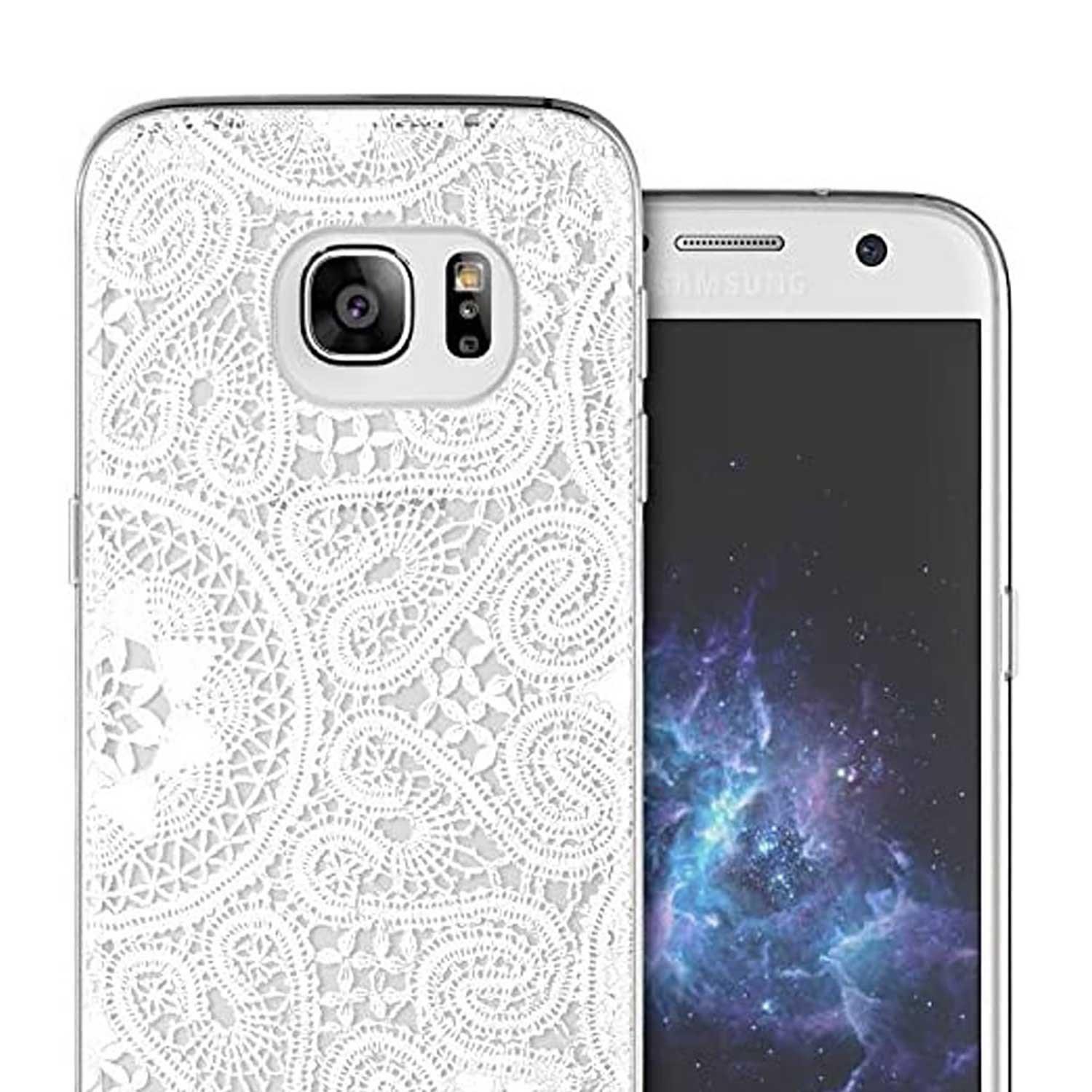 Foto 2 pulgar | Funda Prodigee Lace para Samsung S7 Edge color Blanco
