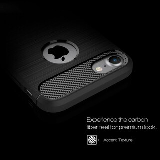 Foto 2 | Funda Premium Fibra De Carbono Para iPhone 7/8 y SE 2020 Suave Flexible color Negro