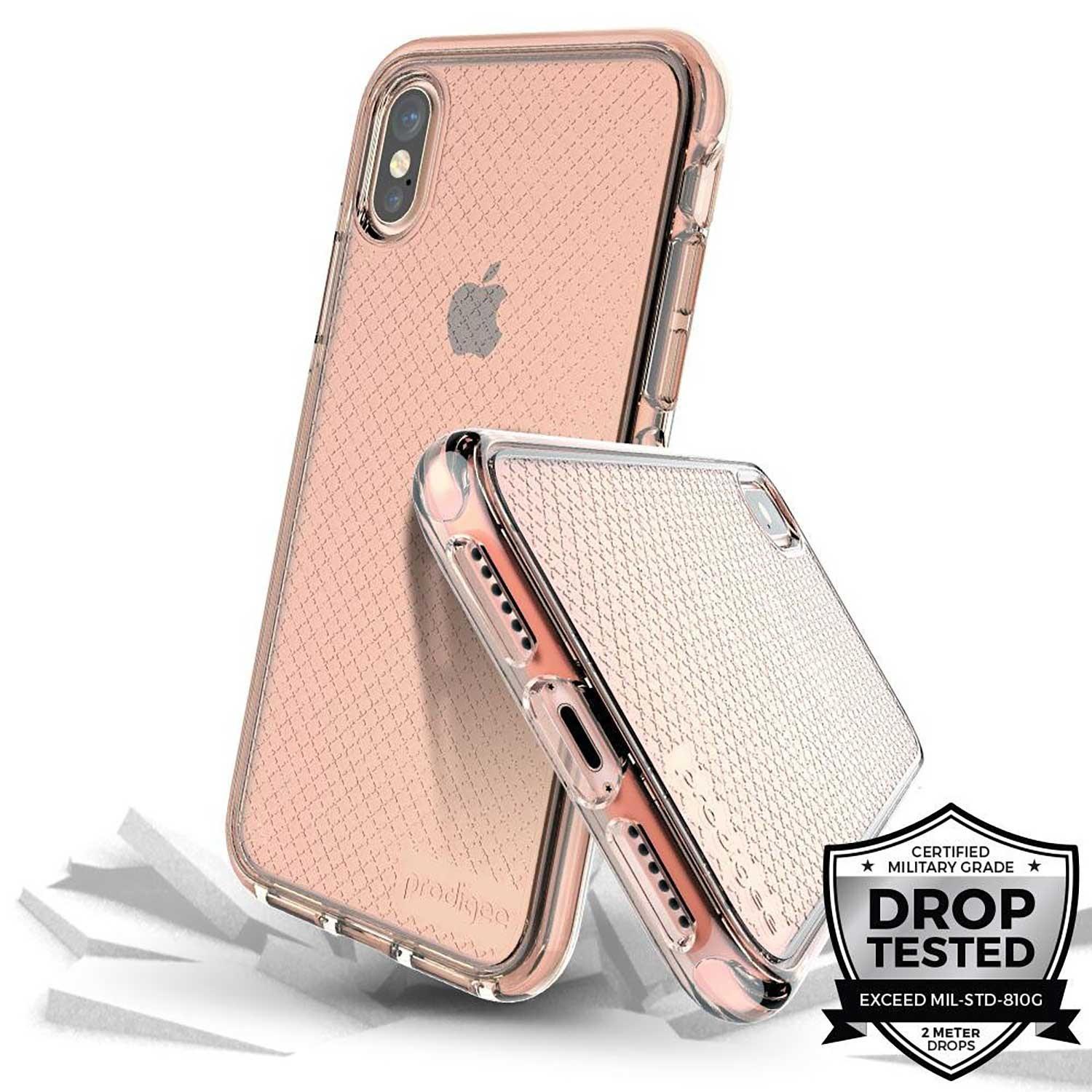 Foto 4 pulgar | Funda Prodigee Safetee para iPhone X y Xs color Rosa Gold