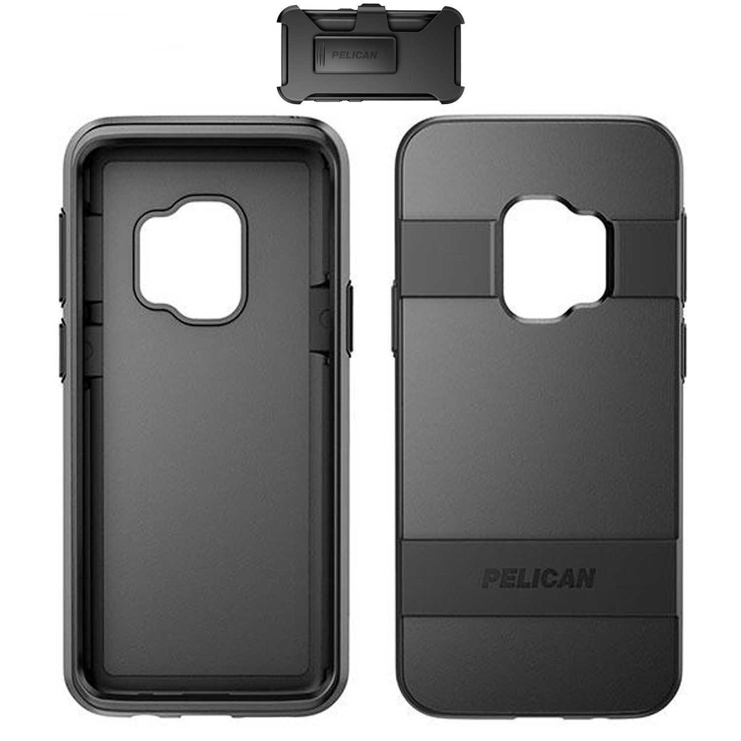 Funda Pelican Voyager color Negro para Samsung S9 de Uso Rudo con Clip