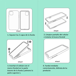 Foto 3 | Funda de Celular Triche Case 360 Full Cover para iPhone 12/ iPhone 12 Pro color Negro