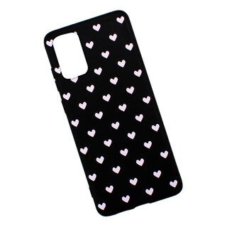 Foto 1 | Funda Triche con Diseño Corazones Suave para Galaxy S20 Plus S20+ color Negro