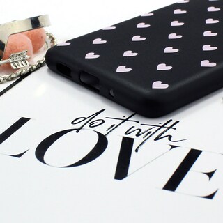 Foto 2 | Funda Triche con Diseño Corazones Suave para Galaxy S20 Plus S20+ color Negro