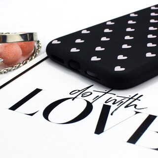 Foto 2 | Funda/Protector Diseño Corazones Suave para iPhone 11 Pro Max color Negro
