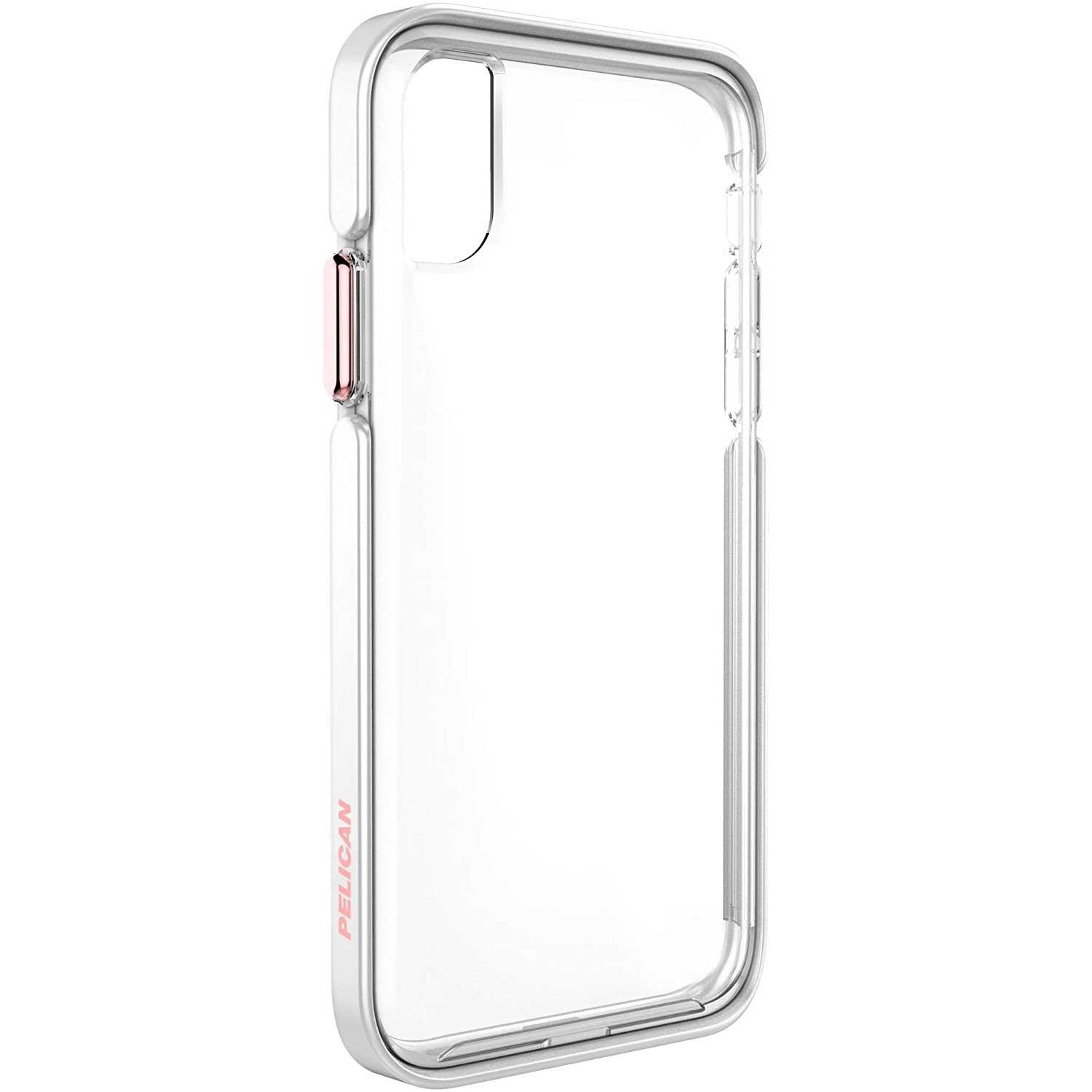 Funda Pelican Ambassador para iPhone X y Xs Transparente/ Rosa