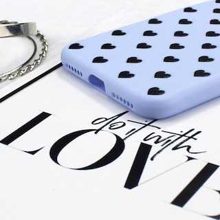 Foto 2 | Funda Triche con Diseño Corazones Suave para iPhone 7/ 8/ SE 2020 color Azul