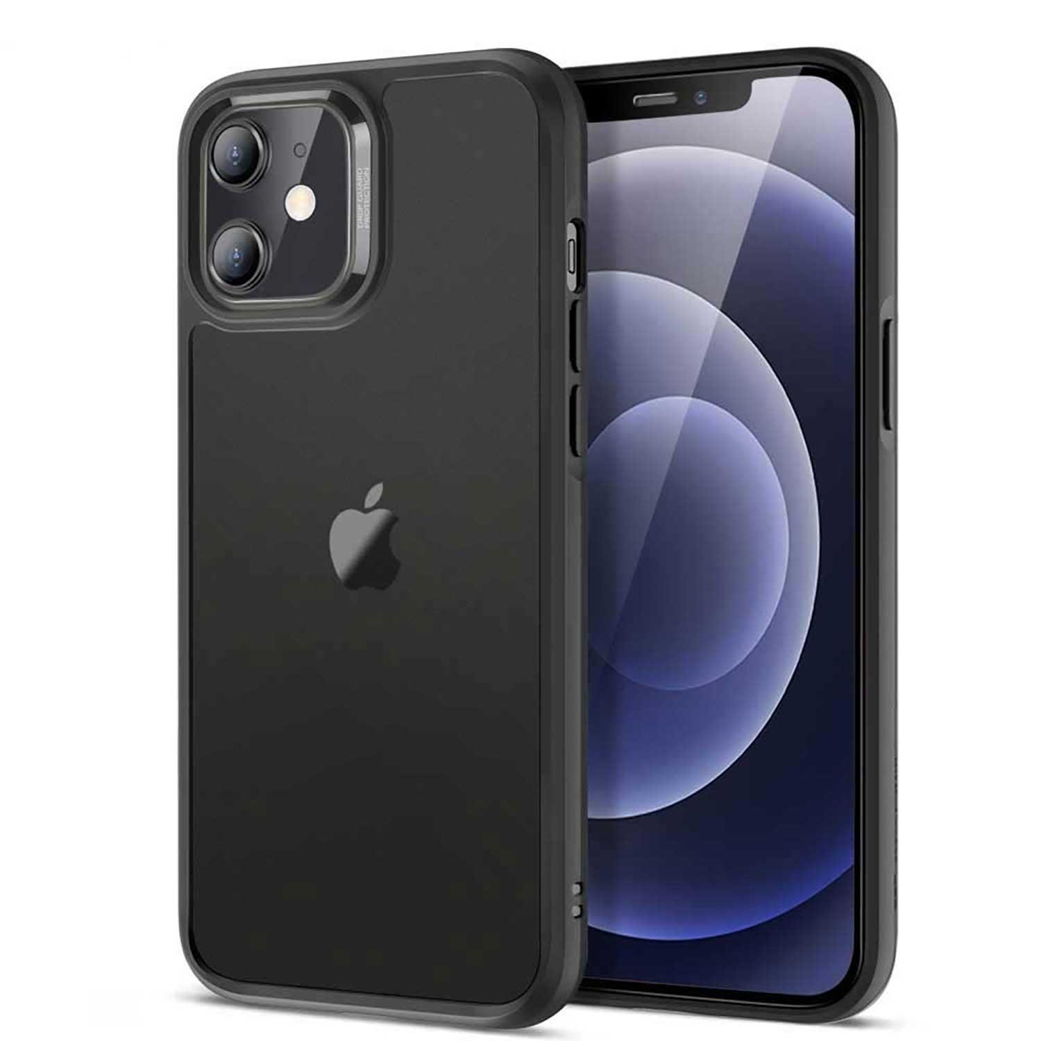Funda ESR Mimic para iPhone 12 Mini Respaldo de Cristal Humo color Negro