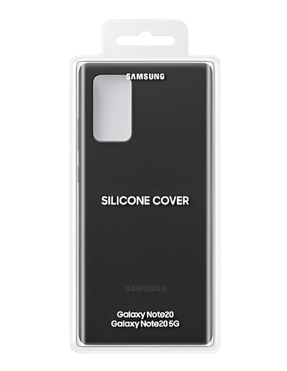 Foto 4 pulgar | Funda Para Celular Samsung Galaxy Note 20 Silicon Cover Color Negro