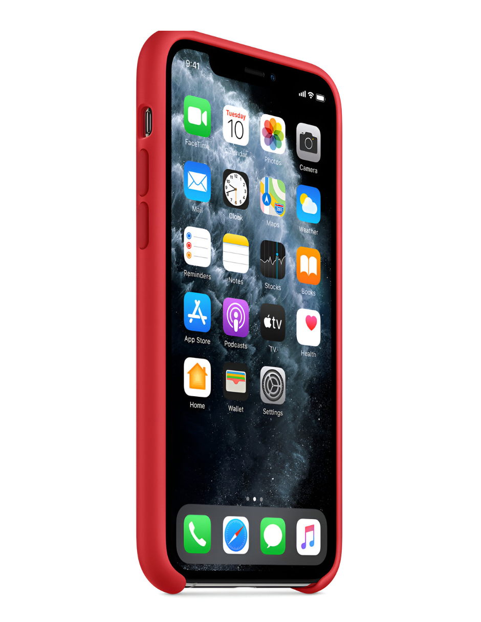 Foto 2 | Funda Para Celular Iphone 11 Pro Apple De Silicón Color Rojo