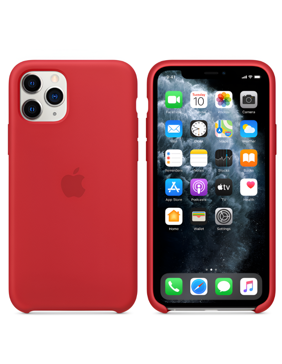 Foto 4 pulgar | Funda Para Celular Iphone 11 Pro Apple De Silicón Color Rojo