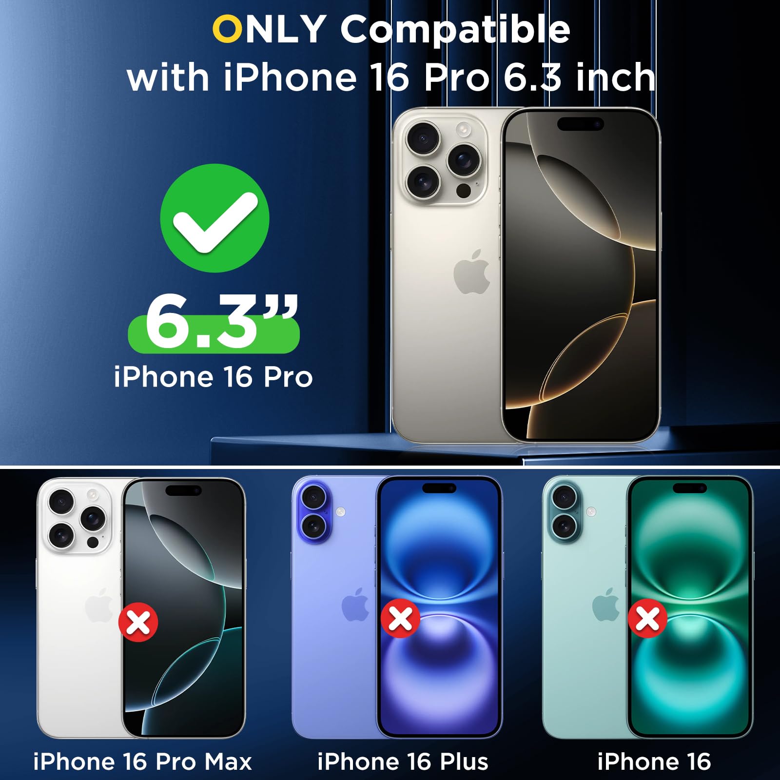 Foto 3 pulgar | Funda De Teléfono Spidercase Para Iphone 16 Pro De 6.3 Pulgadas Con Protector De Pantalla - Venta Internacional.