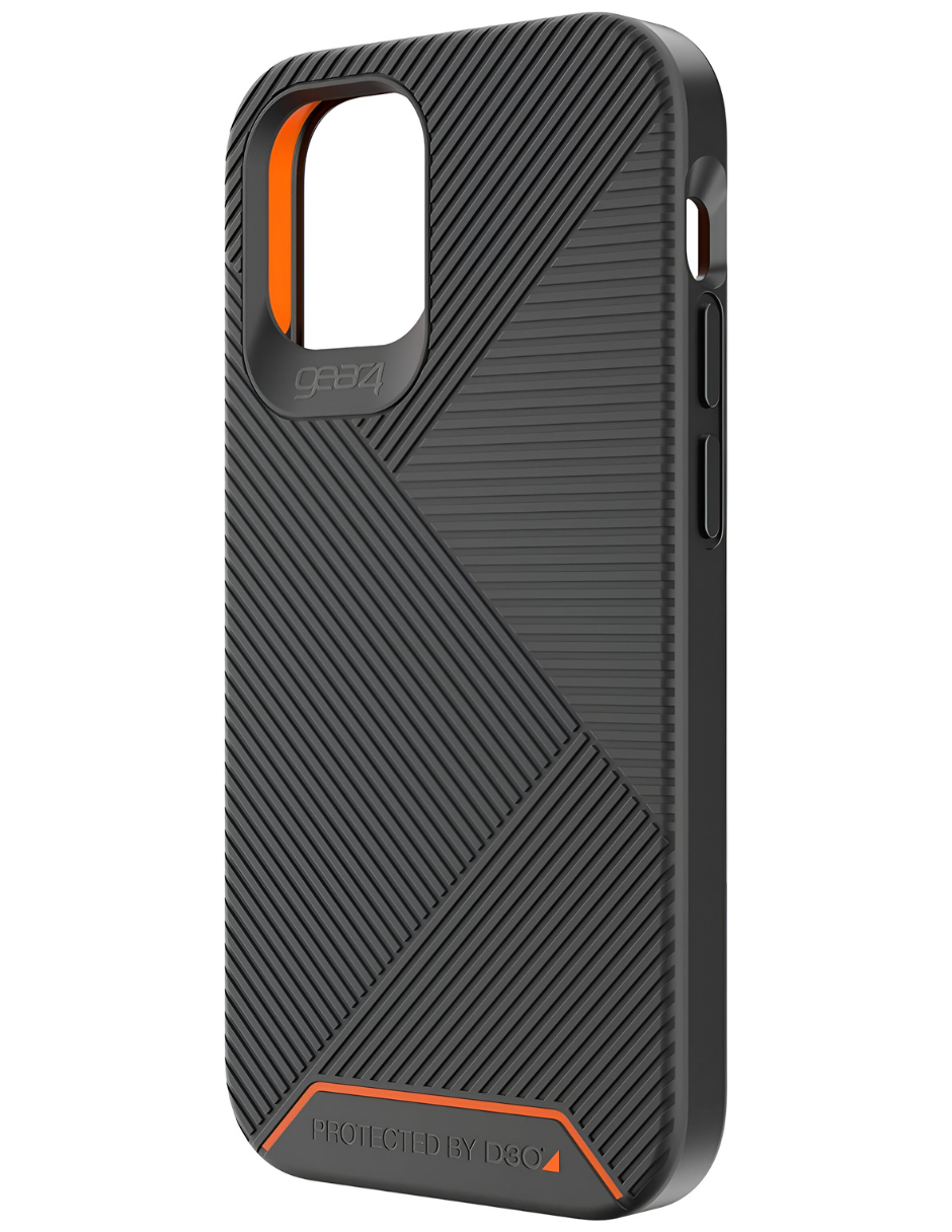 Foto 4 | Funda iPhone 12 Mini Gear 4 Battersea 3 Capas Negro D3O Protección Alta y Estilo Increíble