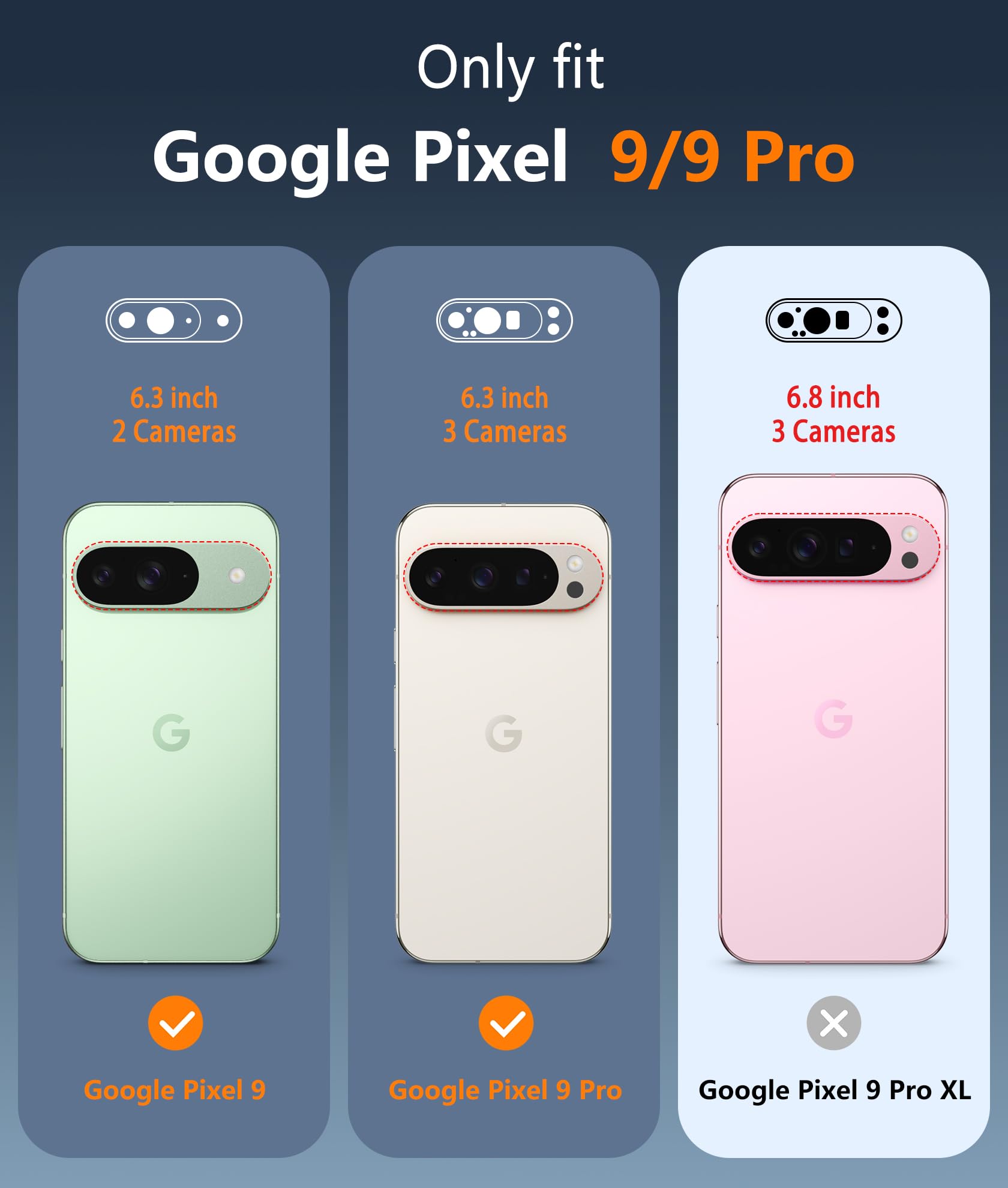 Foto 3 pulgar | Funda De Teléfono Fntcase Para Google Pixel 9/9 Pro Magnética Transparente - Venta Internacional.