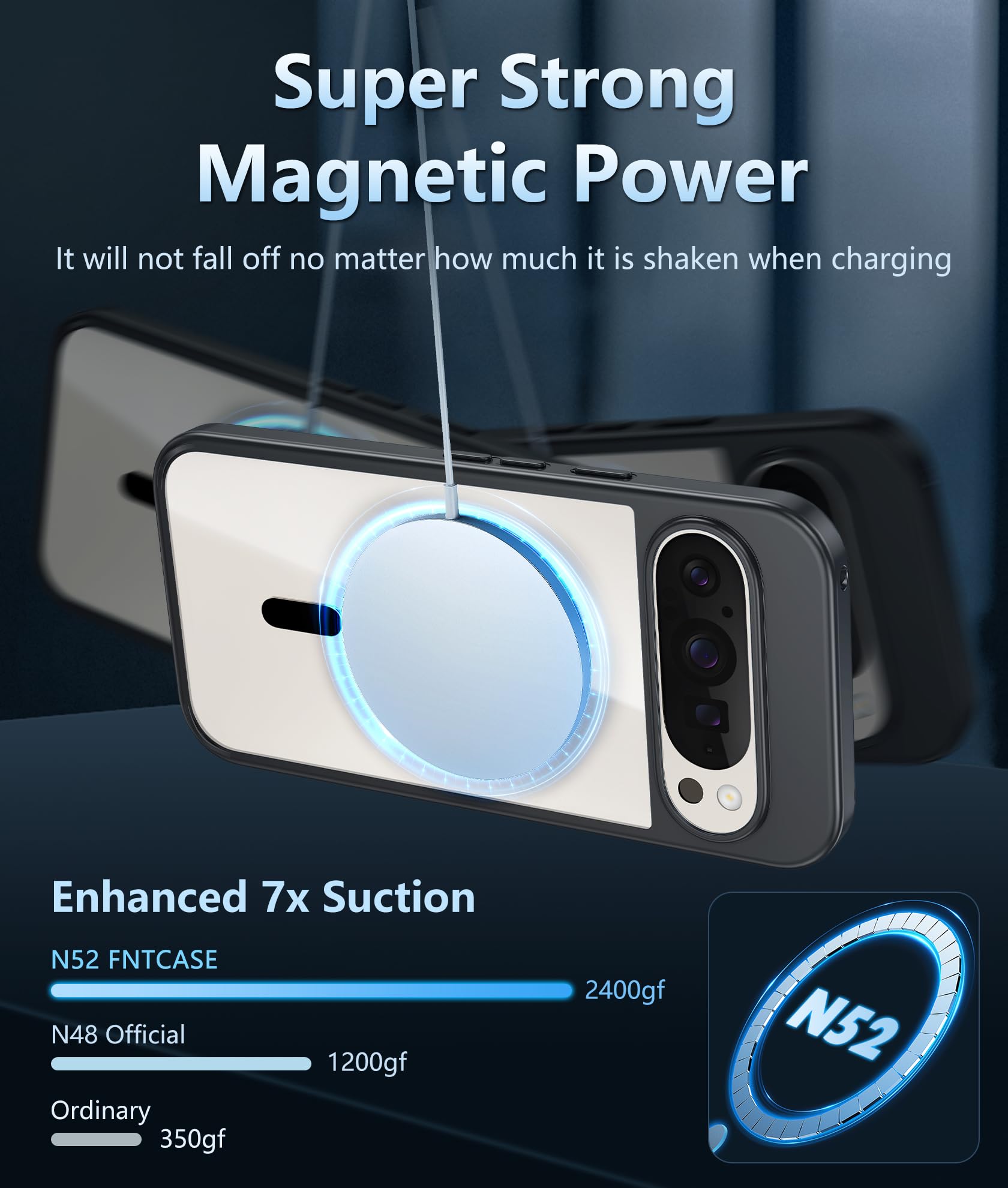 Foto 4 pulgar | Funda De Teléfono Fntcase Para Google Pixel 9/9 Pro Magnética Transparente - Venta Internacional.