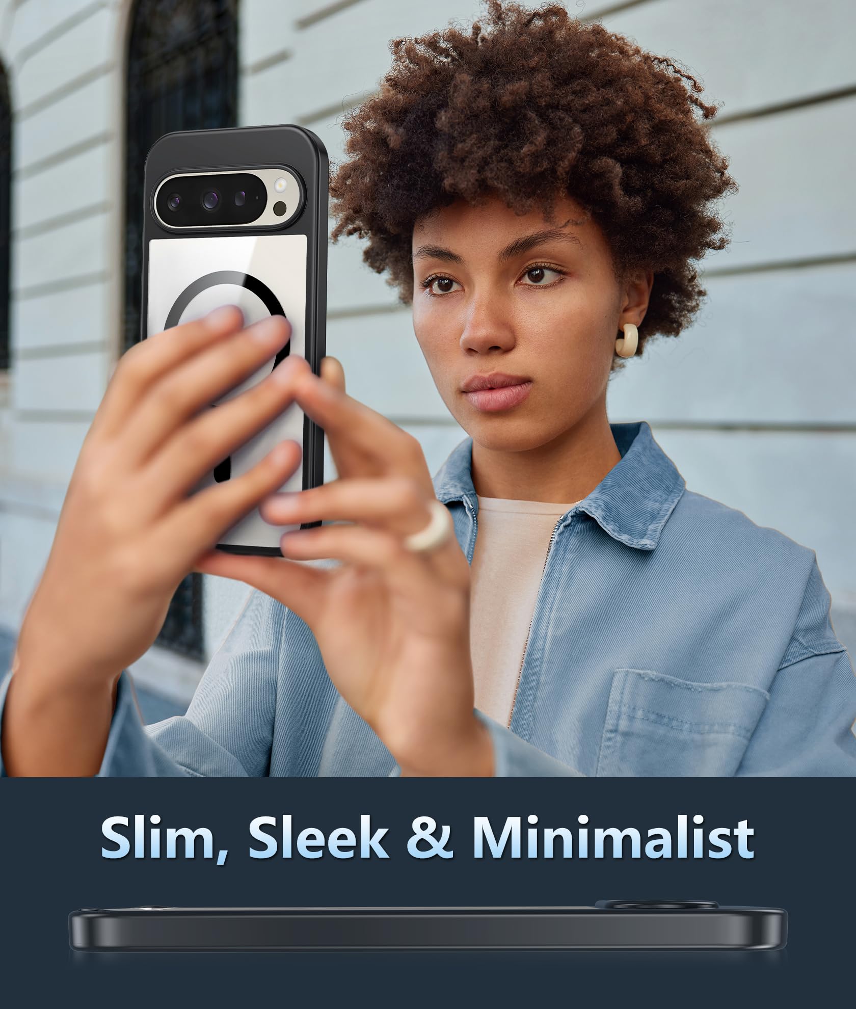 Foto 6 | Funda De Teléfono Fntcase Para Google Pixel 9/9 Pro Magnética Transparente - Venta Internacional.