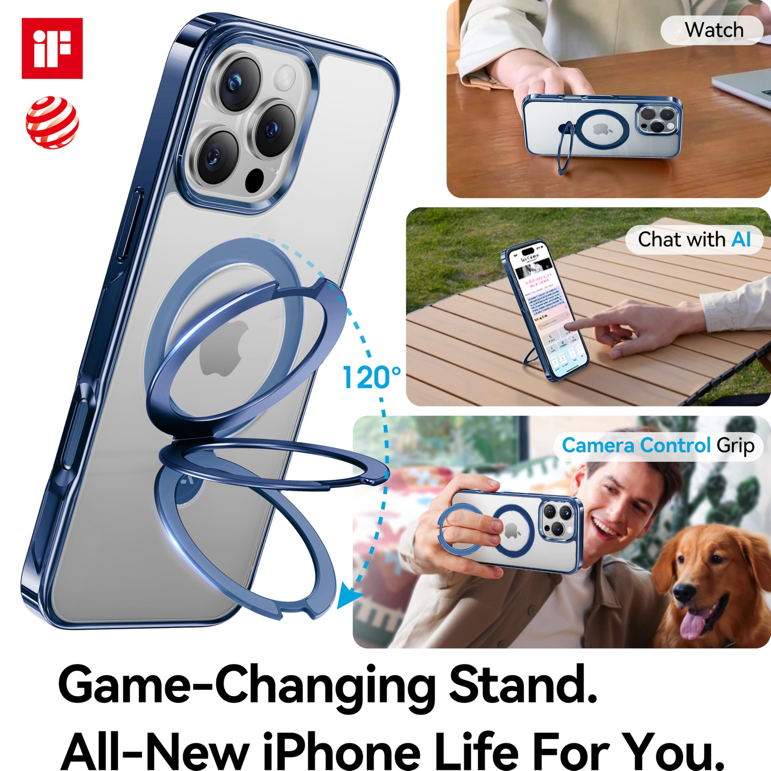 Foto 4 pulgar | Funda De Teléfono Casekoo Blue Titanium Para Iphone 16 Pro Max 6.9 Pulgadas - Venta Internacional.