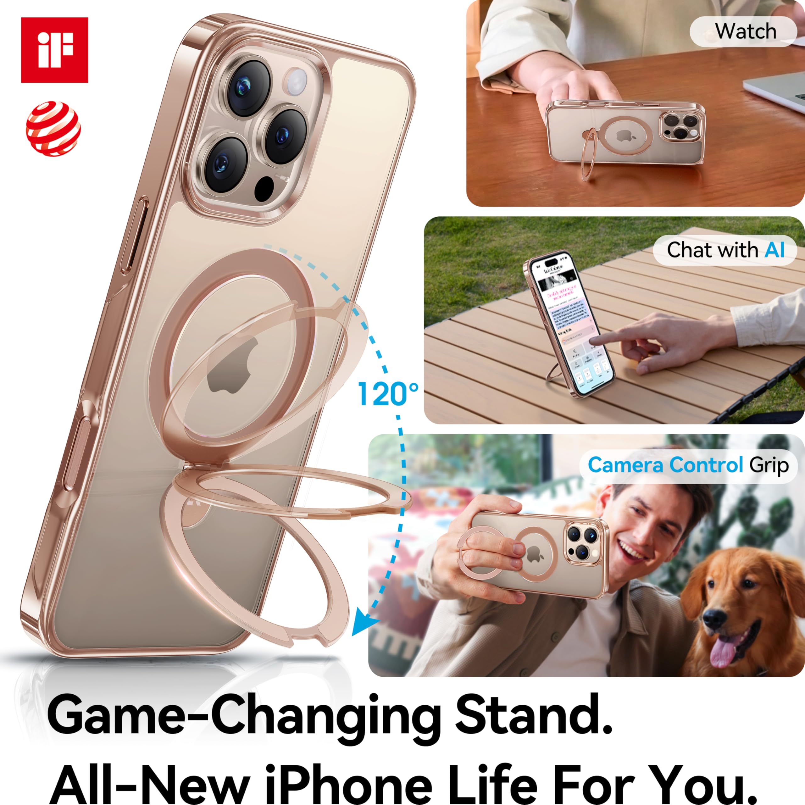 Foto 4 pulgar | Funda De Teléfono Casekoo Desert Titanium Para Iphone 16 Pro De 6.3 Pulgadas - Venta Internacional.