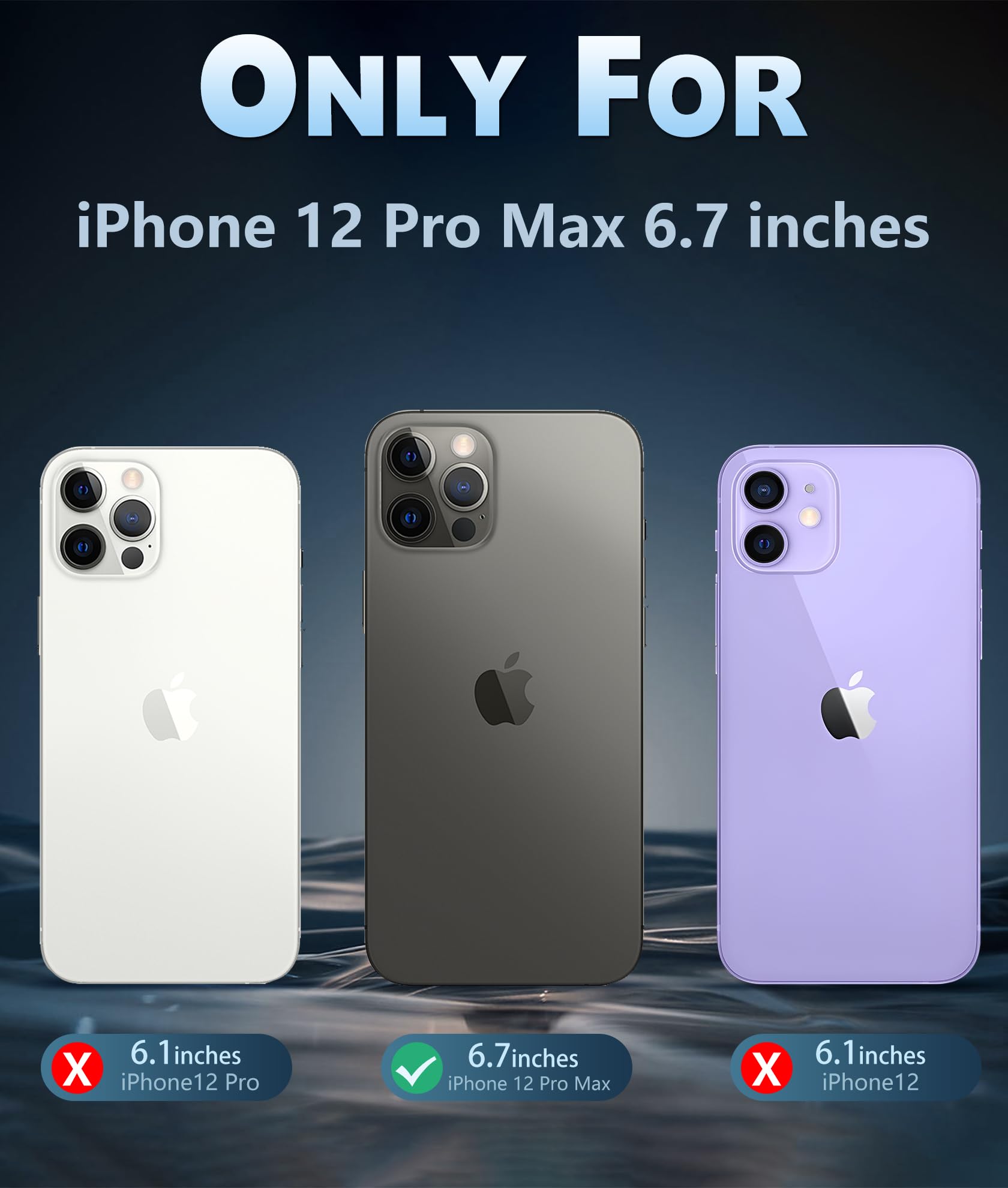 Foto 3 pulgar | Funda De Teléfono Fntcase Para Iphone 12 Pro Max Magnetic Clear - Venta Internacional.